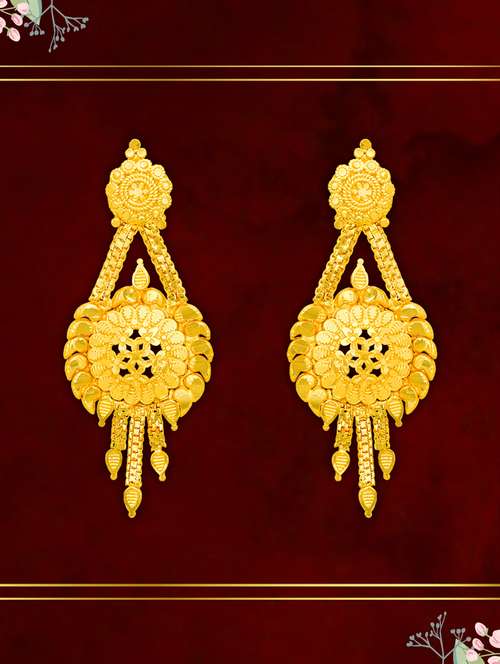 gold plated drop earrings - 20848777 -  Standard Image - 0