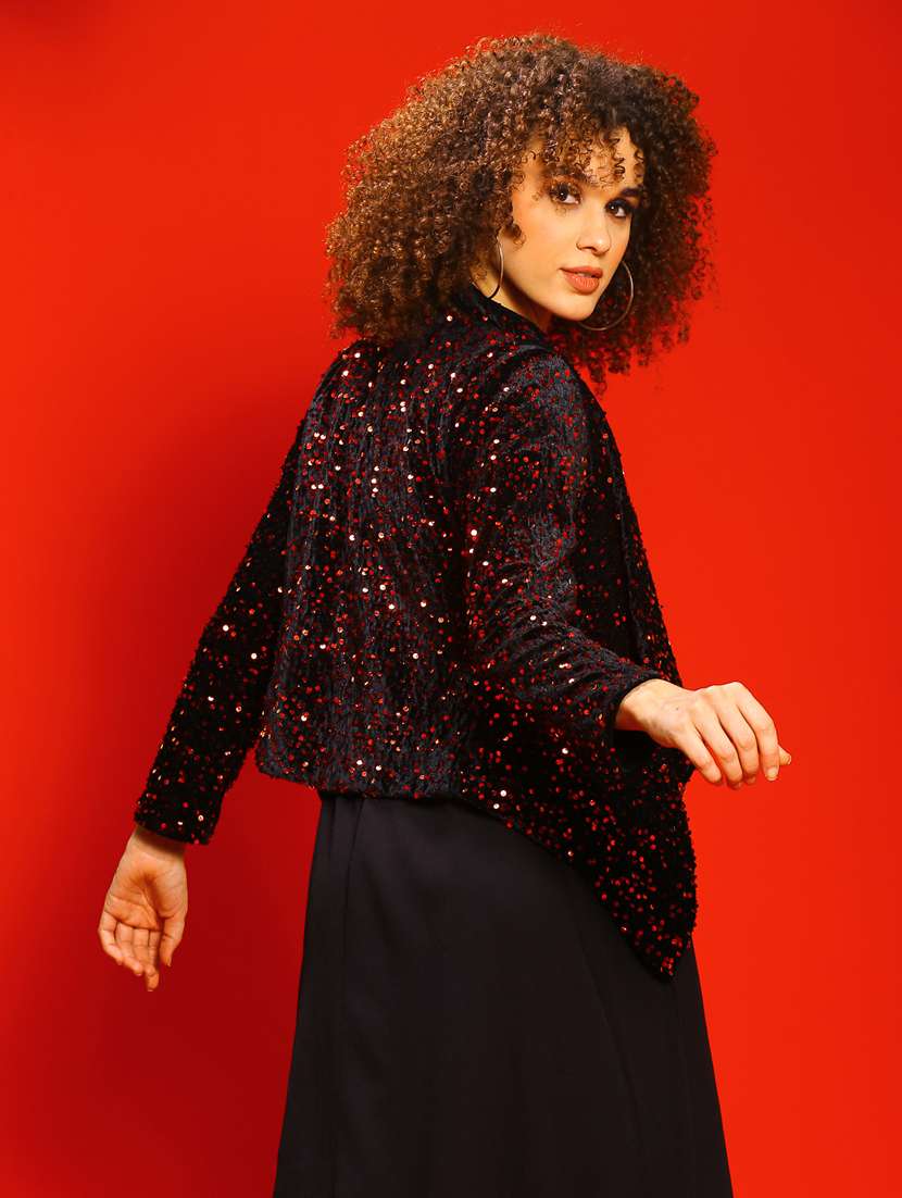 women red sequence regular shrug - 20849016 -  Standard Image - 1