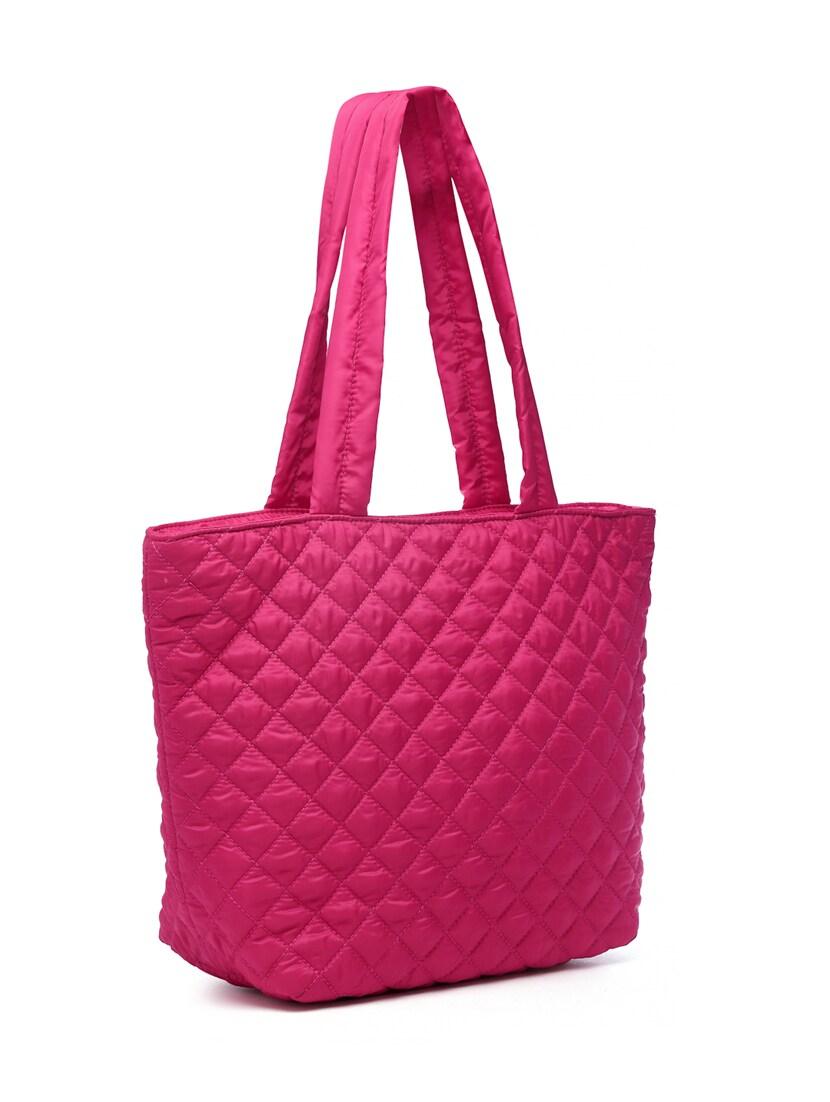 pink quilted regular tote bag - 20850252 - Standard Image - 4