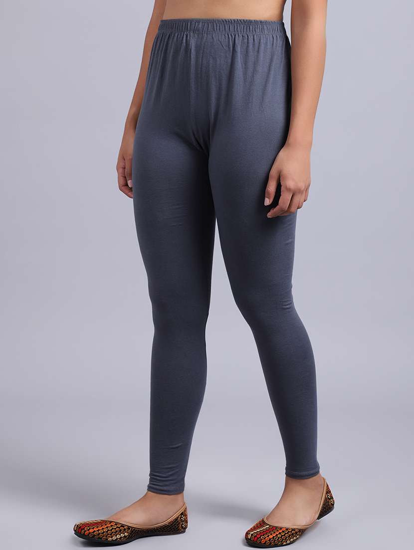 women solid high rise leggings - 20850485 -  Standard Image - 1