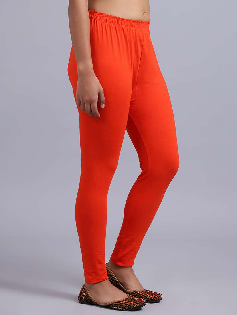 women solid high rise leggings - 20850494 -  Standard Image - 1