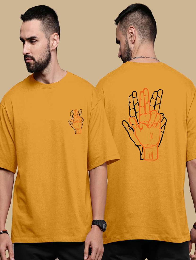 yellow polyester back print tshirt - 20850620 -  Standard Image - 1