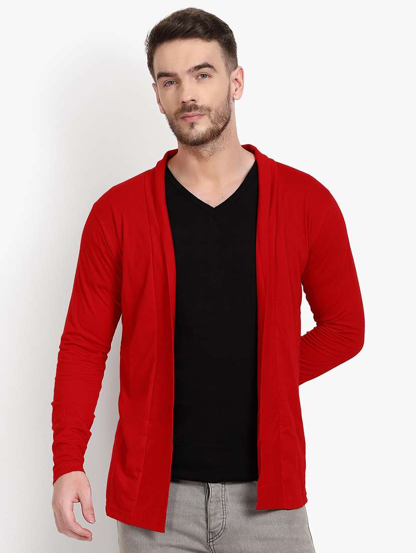 men solid cotton shrug