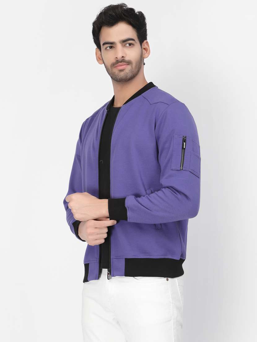 men color block long sleeve casual jacket - 20850976 -  Standard Image - 1