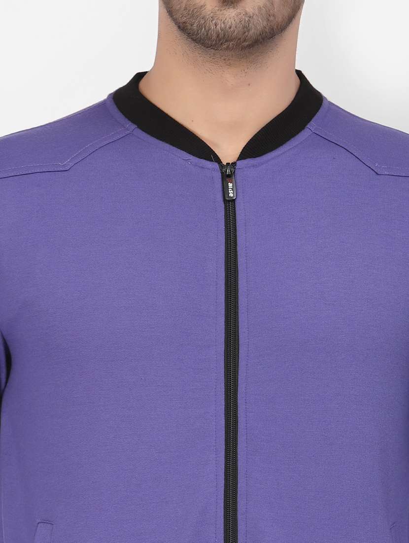 men color block long sleeve casual jacket - 20850976 -  Standard Image - 4