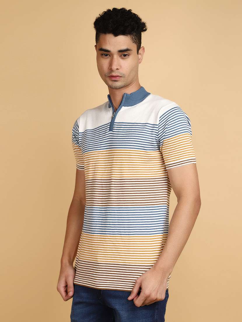 men short sleeves striped t-shirt - 20852302 -  Standard Image - 1