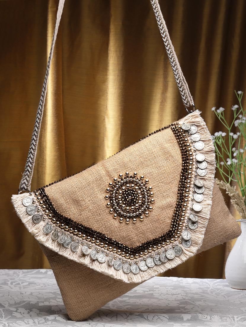 beige embellished sling bag - 20852384 - Zoom Image - 0