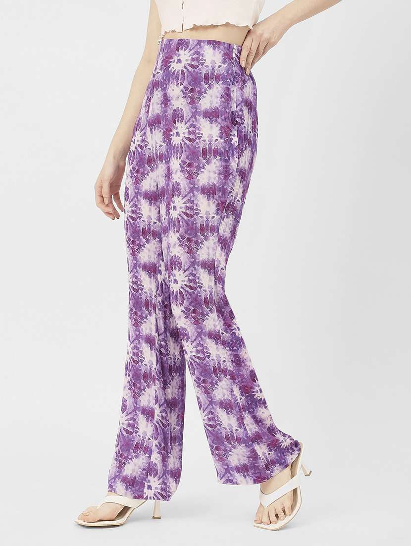 women printed bootcut trouser - 20852408 -  Standard Image - 1
