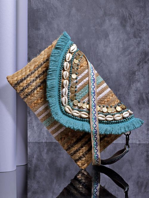 beige embellished sling bag - 20852446 -  Standard Image - 0