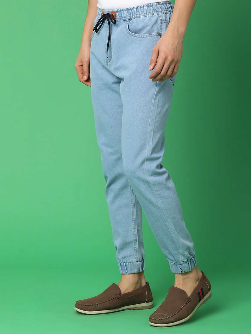 men solid mid rise jogger - 20852569 -  Standard Image - 1