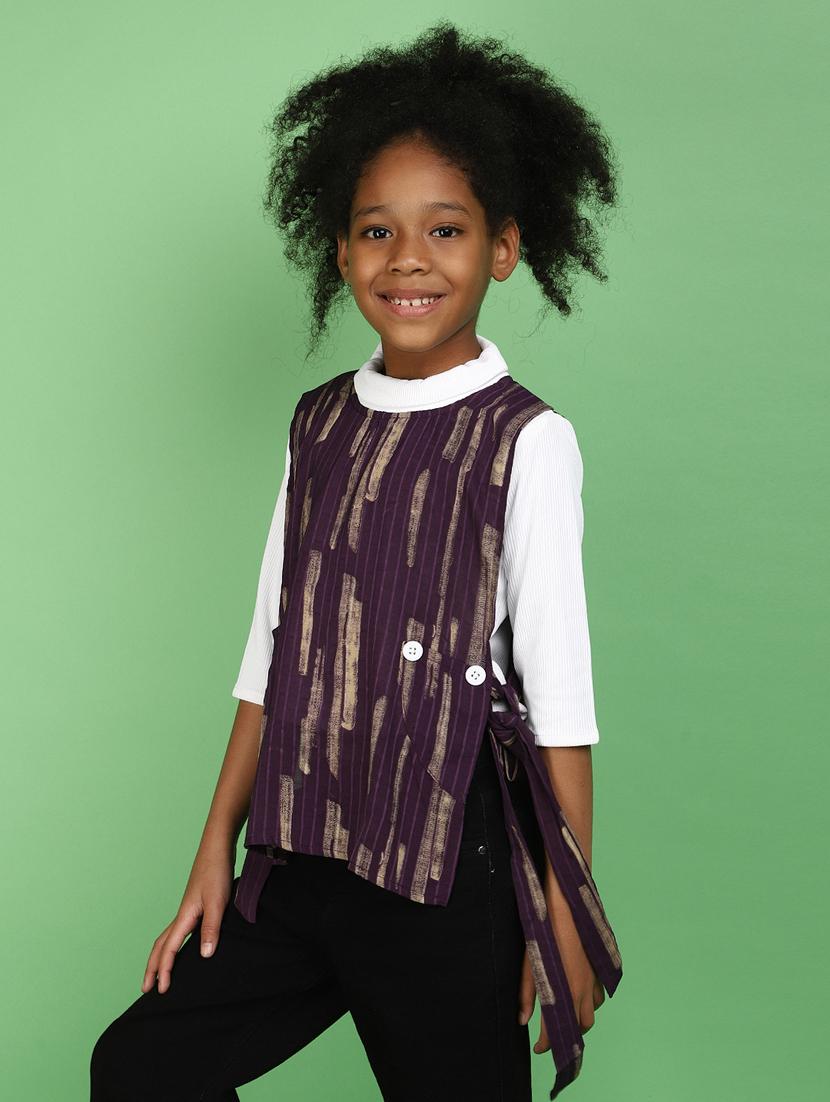 girls round neck printed top - 20852645 - Standard Image - 4
