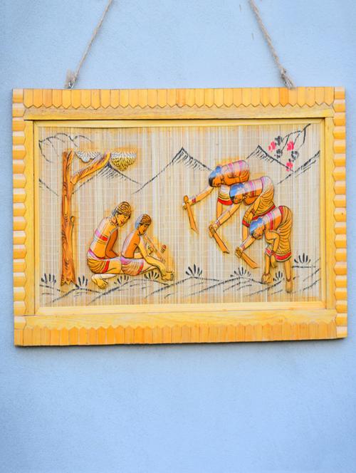 bamboo wall hanging (medium) - farming community - 20852688 - Standard Image - 0