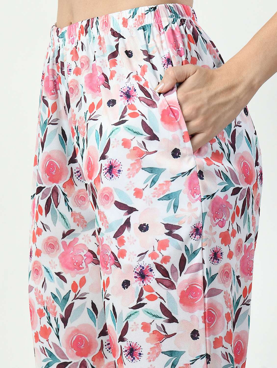 women floral printed pyjama nightwear set - 20852772 - Standard Image - 4
