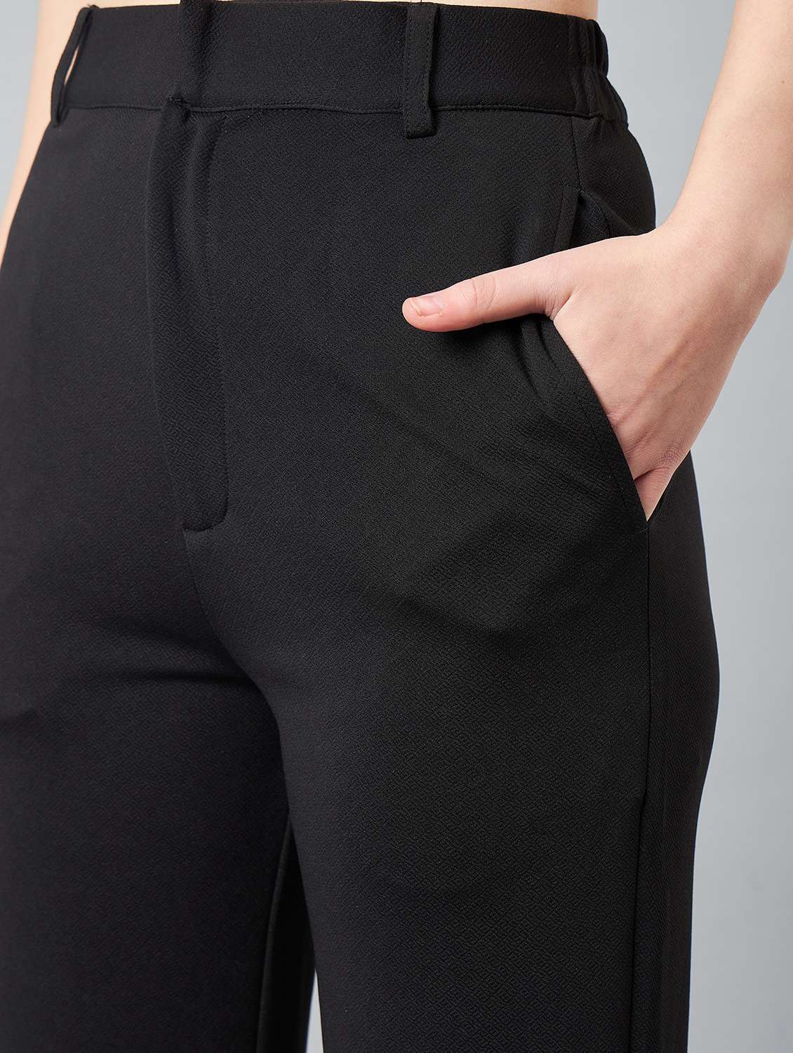black polyester trousers - 20852793 -  Standard Image - 4