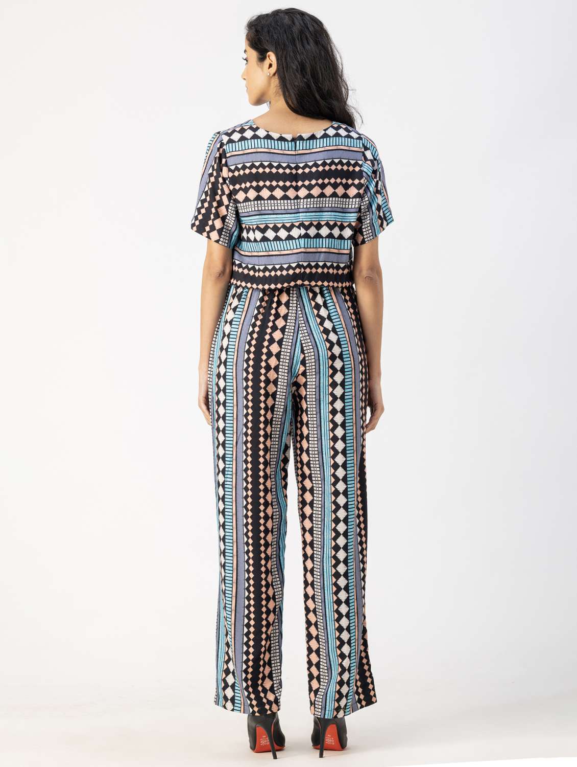 women multicolored printed full leg jumpsuit - 20852807 -  Standard Image - 4