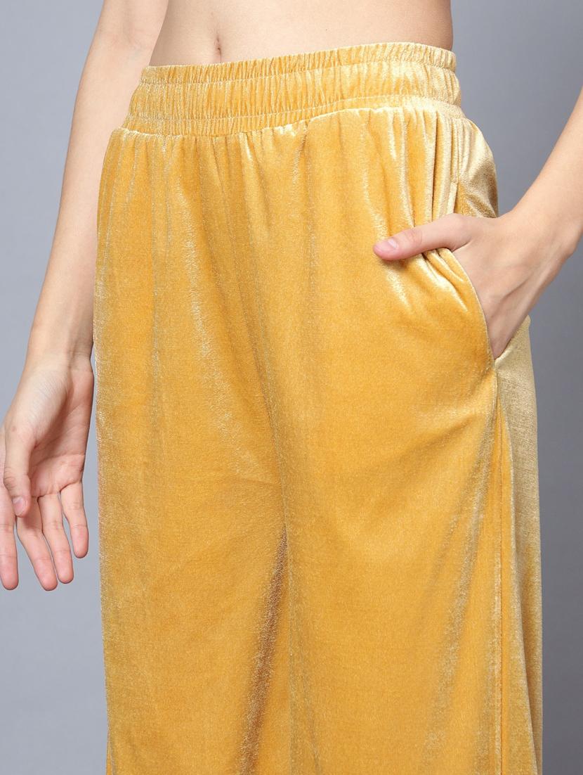 women gold solid shirt and trouser co-ord set - 20852902 - Standard Image - 6
