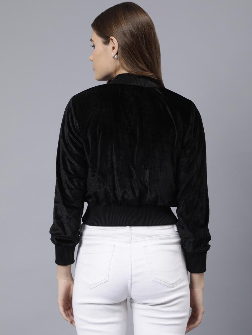 women blue solid summer jacket - 20853034 - Standard Image - 1