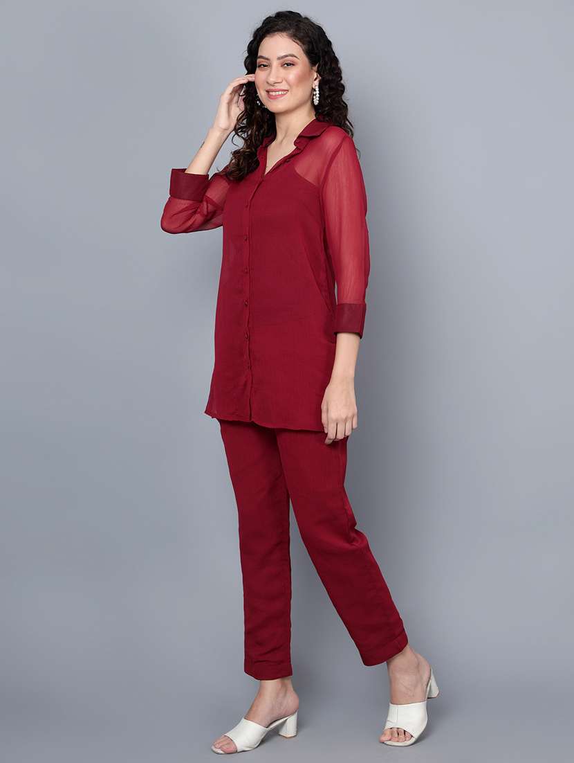 women solids ankle length cigarette pants - 20853272 - Standard Image - 1
