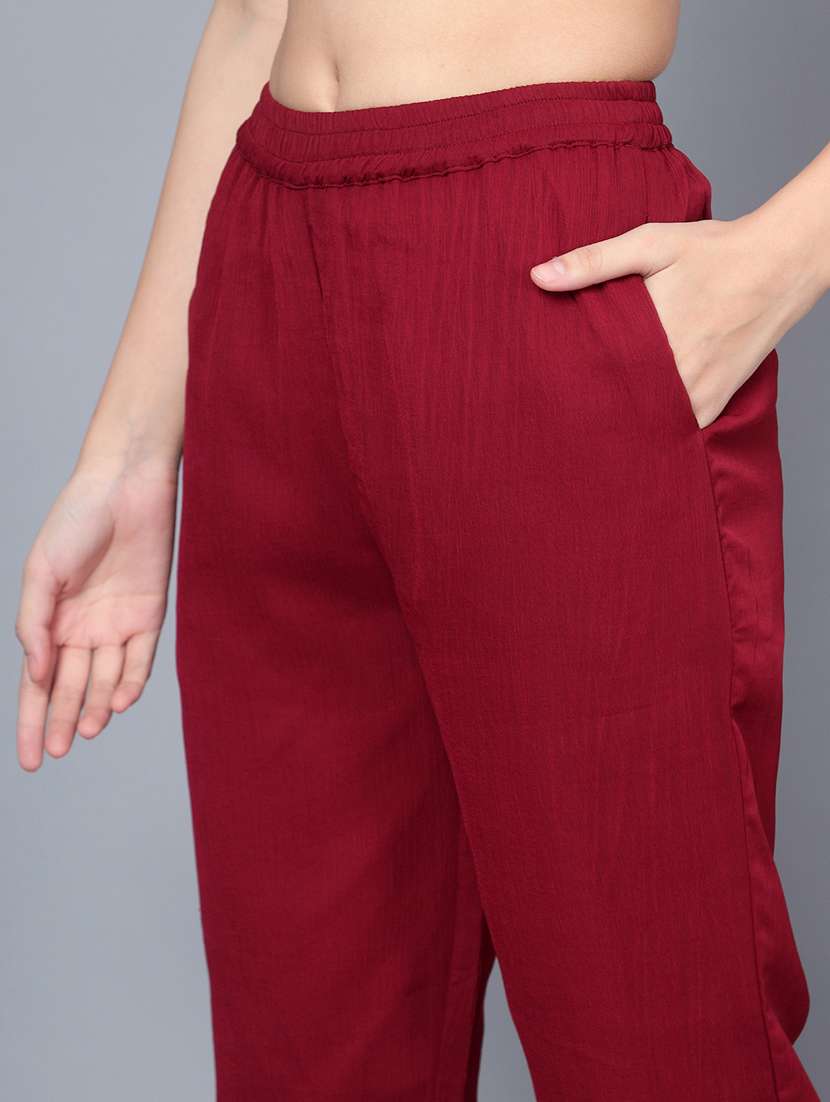 women solids ankle length cigarette pants - 20853272 - Standard Image - 4