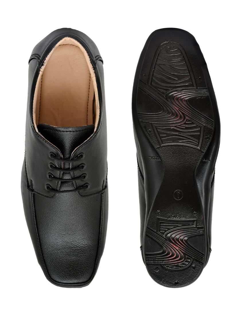 black leather laceup derbies - 20853716 - Standard Image - 4