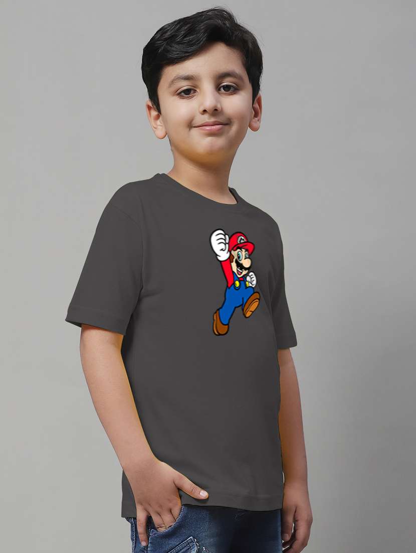 grey cotton graphic t-shirt - 20853814 - Standard Image - 1