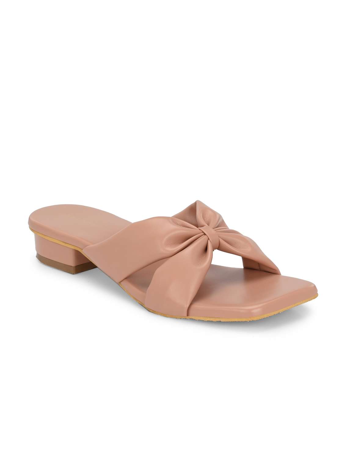 peach detailed slip on sandal - 20855453 -  Standard Image - 1