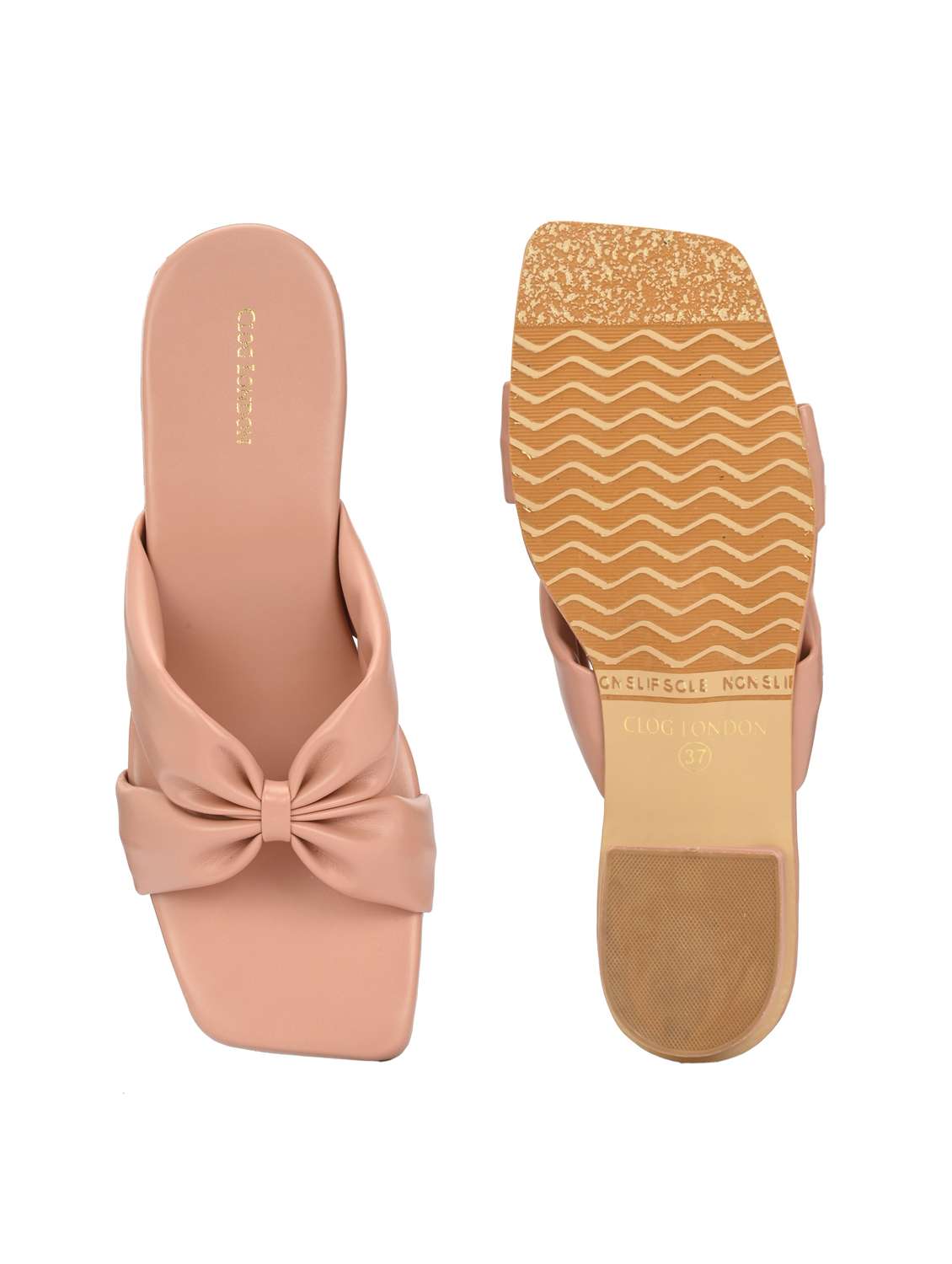 peach detailed slip on sandal - 20855453 -  Standard Image - 4