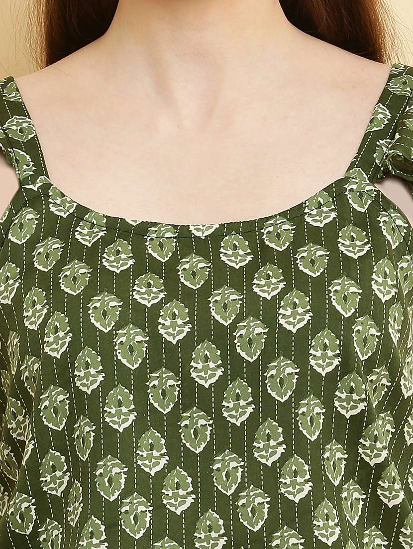 women printed nightwear shorts set - 20857583 -  Standard Image - 6