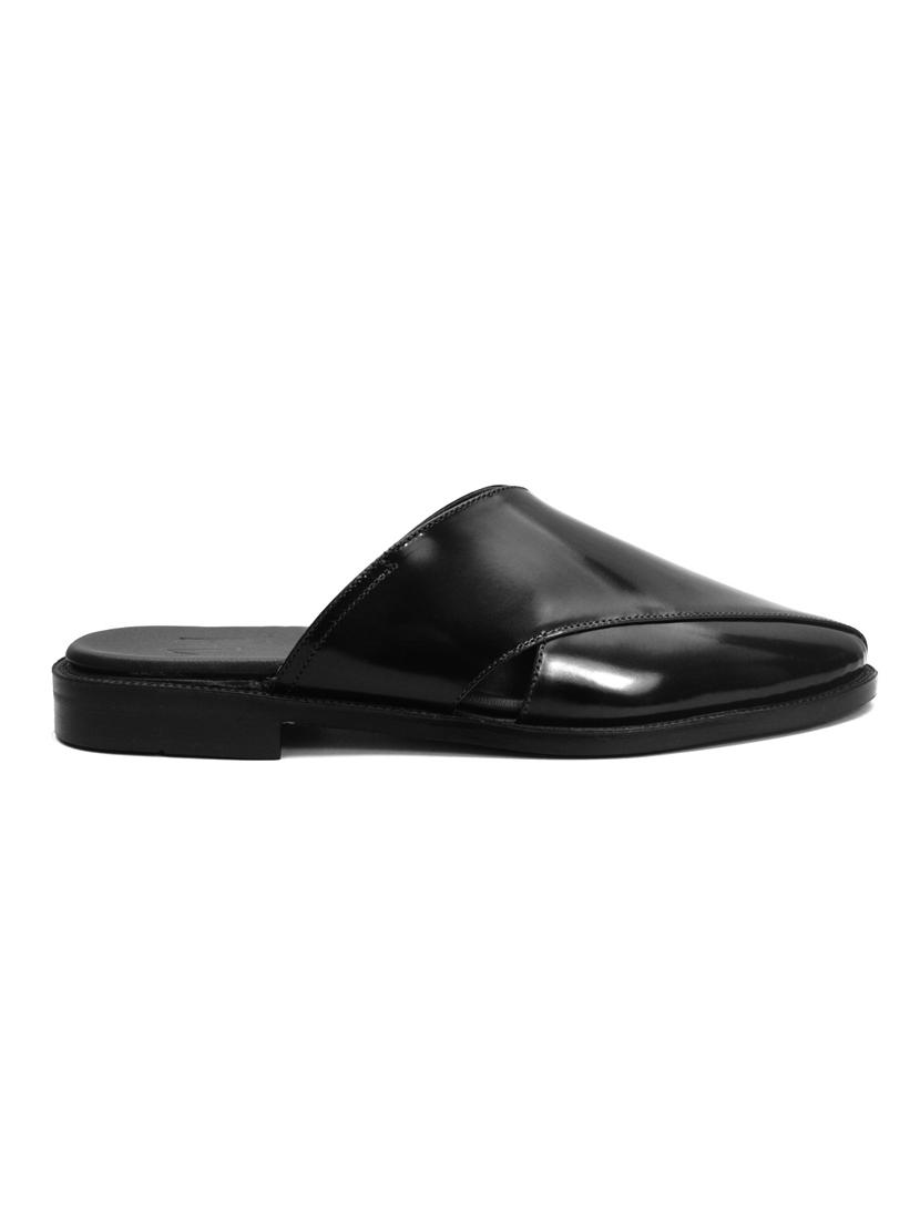 solid black slip on mules - 20857614 -  Standard Image - 1