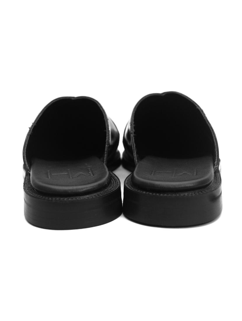 solid black slip on mules - 20857614 - Standard Image - 4