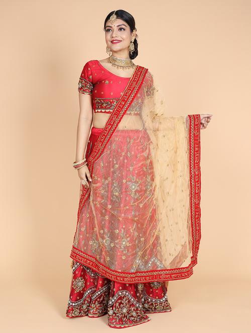 women gold lace work dupatta - 20857647 -  Standard Image - 0
