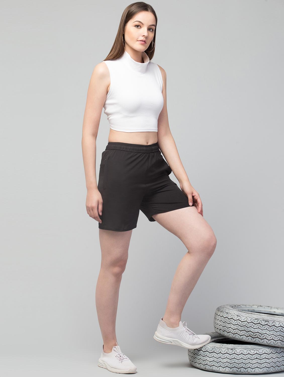 women mid rise placement printed sports shorts - 20858682 - Standard Image - 4
