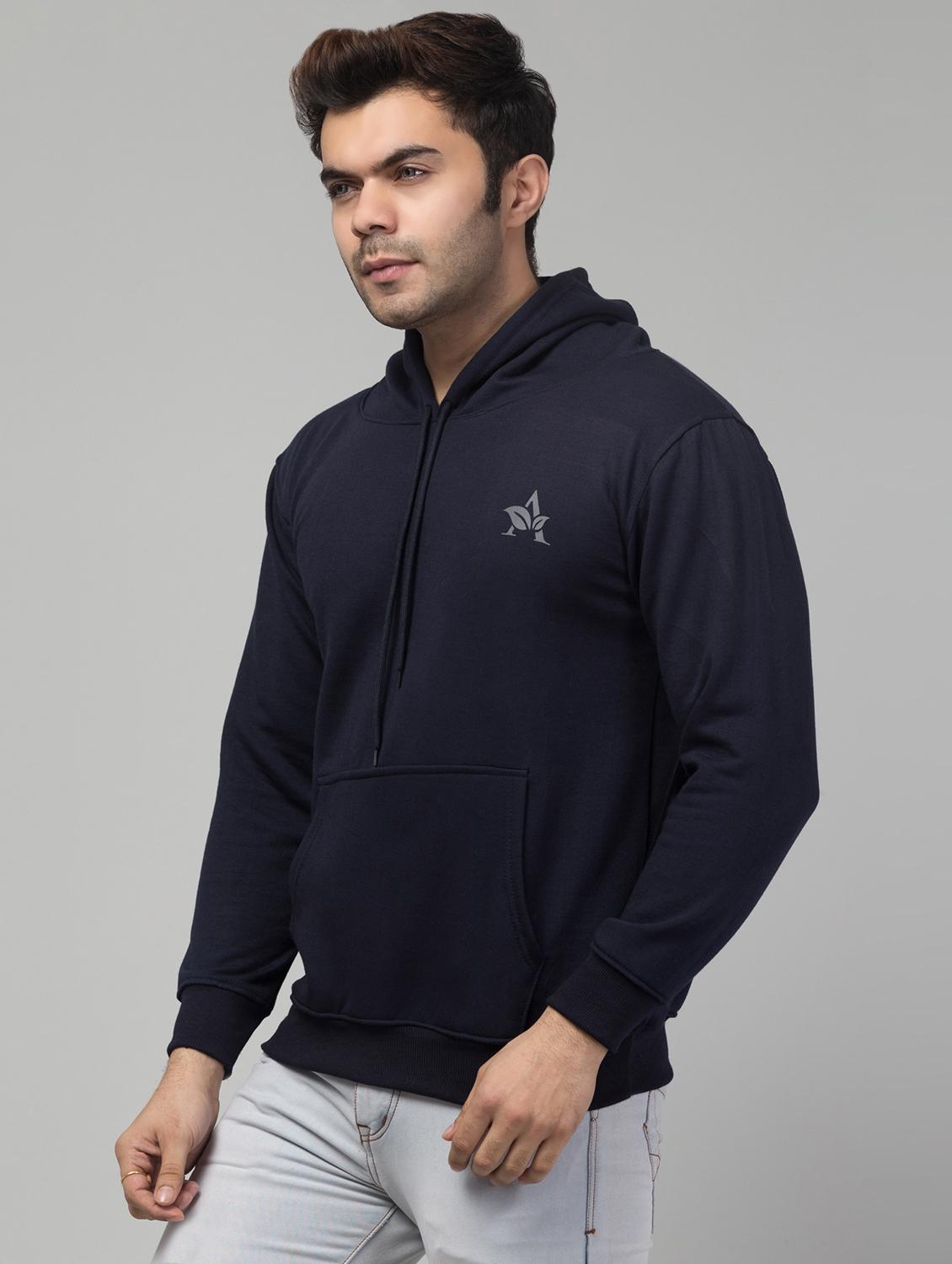 navy blue fleece plain sweatshirt - 20858890 - Standard Image - 1