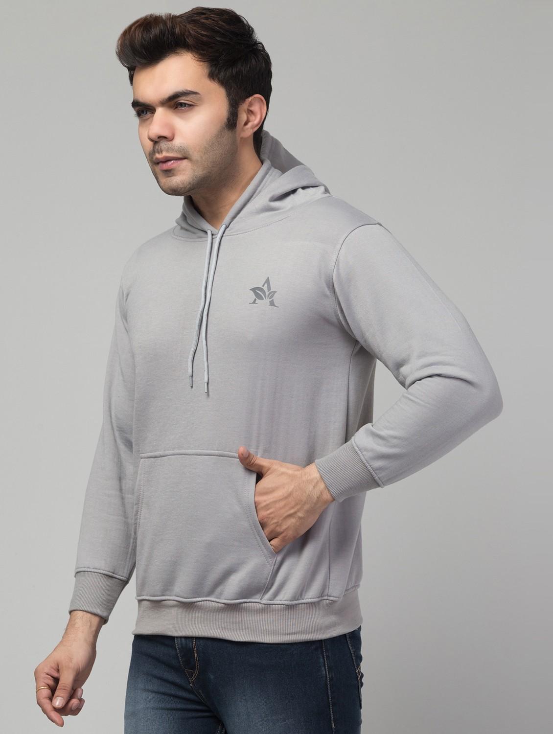 grey fleece plain sweatshirt - 20858893 -  Standard Image - 1