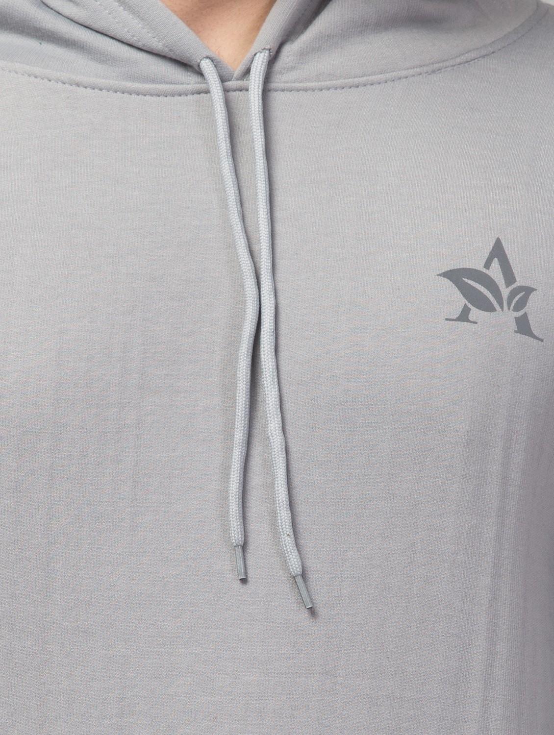 grey fleece plain sweatshirt - 20858893 - Standard Image - 4