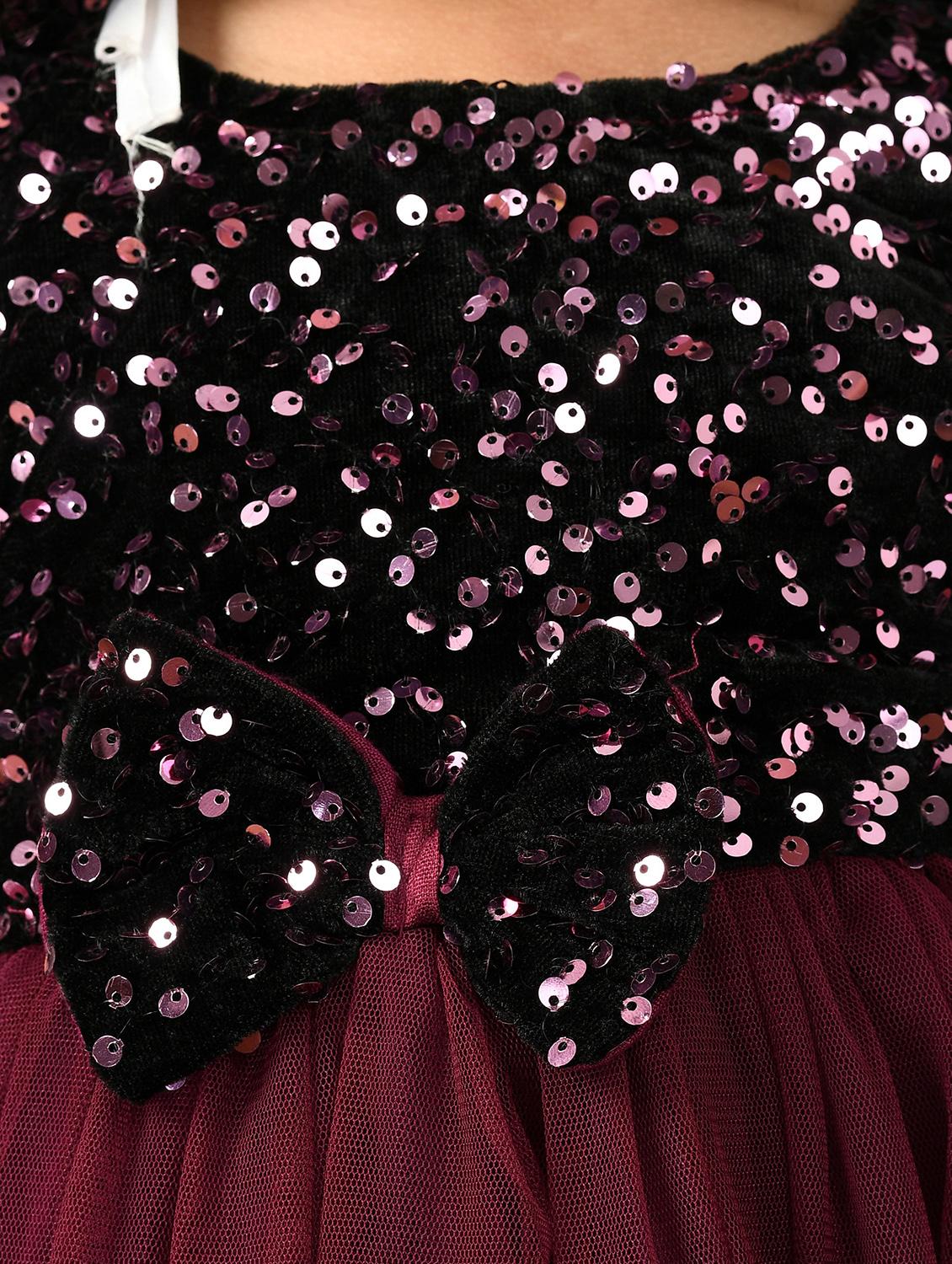 girls sequined net flared frock - 20860287 - Standard Image - 4