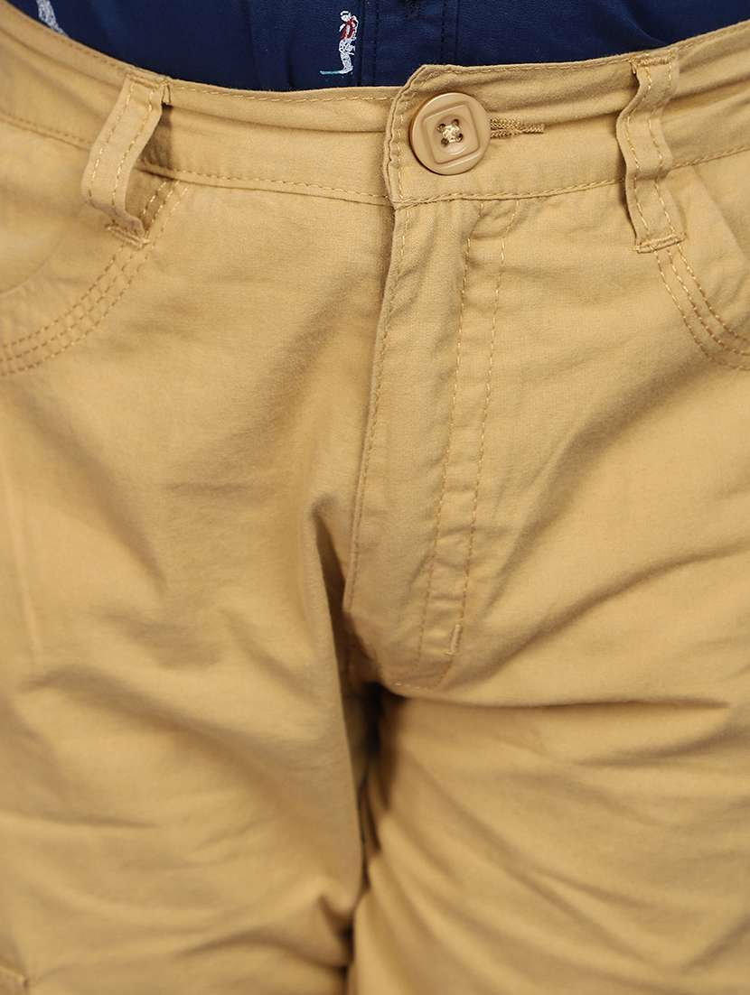 boys khaki solid mid rise cargo - 20862818 -  Standard Image - 4