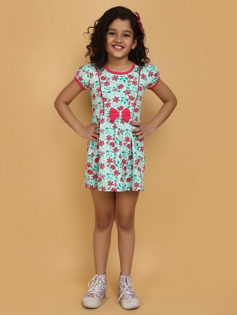 girls round neck printed frock - 20862822 - Zoom Image - 0