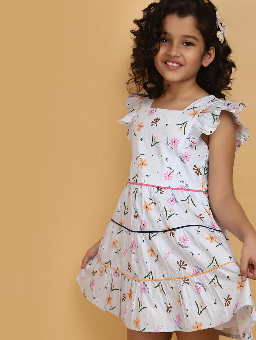 girls square neck printed frock - 20862824 - Standard Image - 4