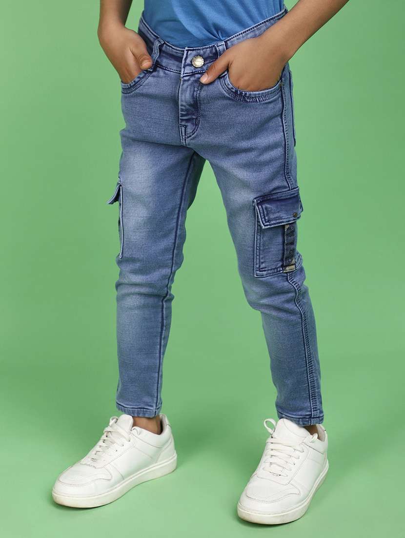 boys blue solid cargo - 20862896 -  Standard Image - 1