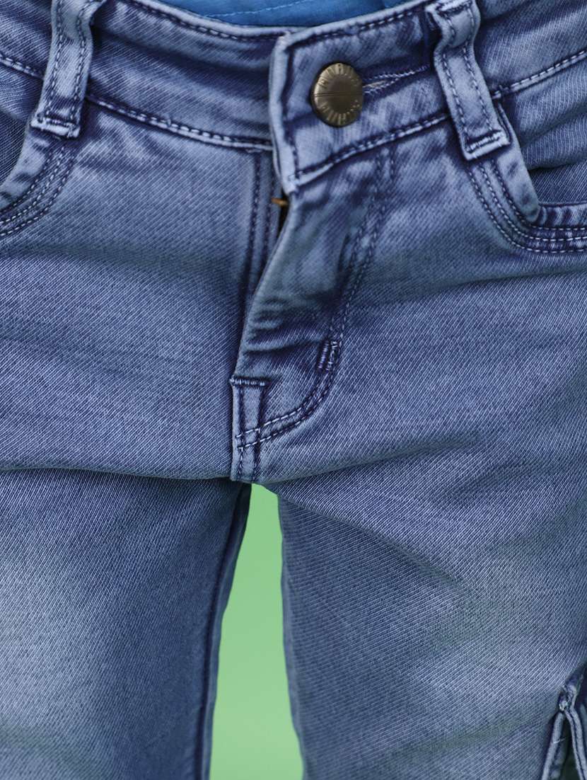 boys blue solid cargo - 20862896 -  Standard Image - 4