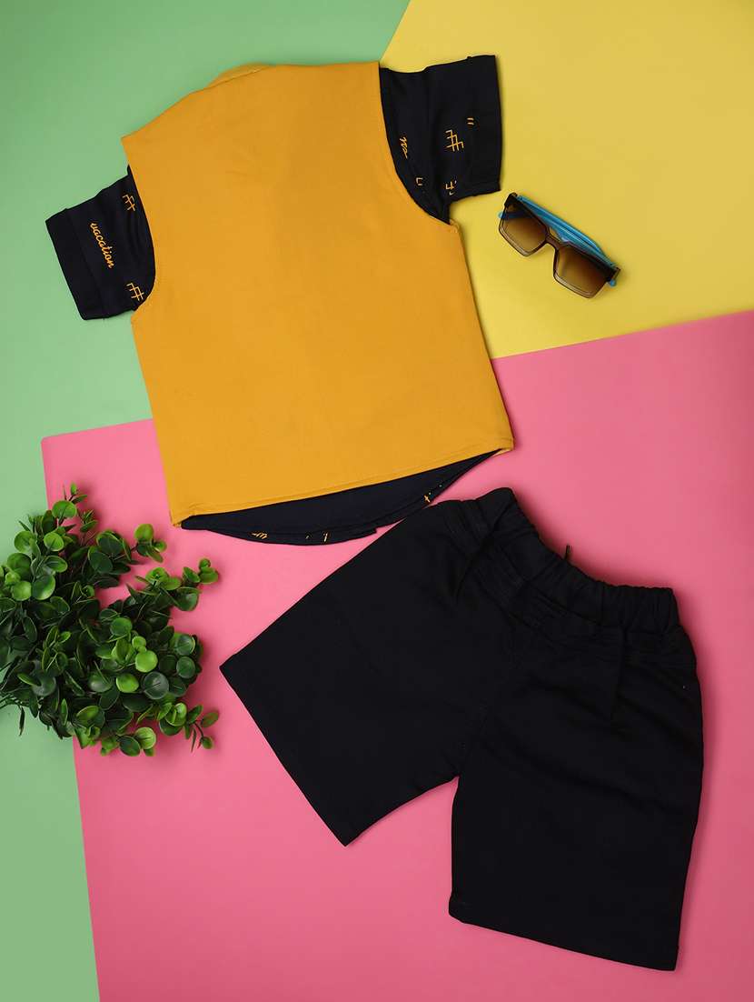 boys short sleeve printed shorts set - 20862901 -  Standard Image - 1