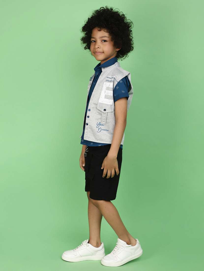 boys short sleeve printed shorts set - 20862905 -  Standard Image - 1