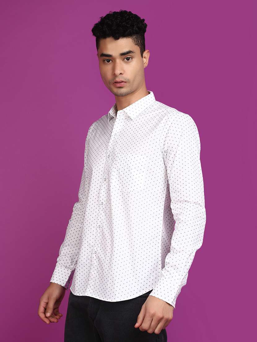 white cotton casual shirt - 20862956 -  Standard Image - 1