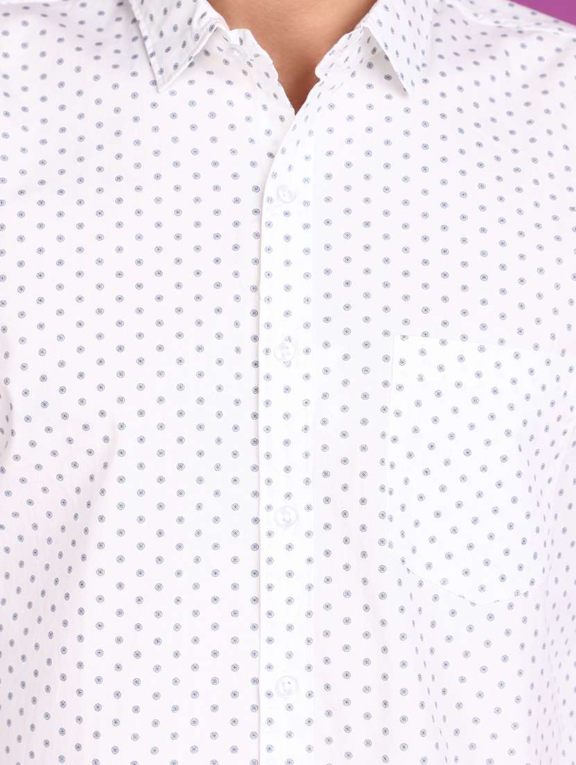 white cotton casual shirt - 20862956 -  Standard Image - 4
