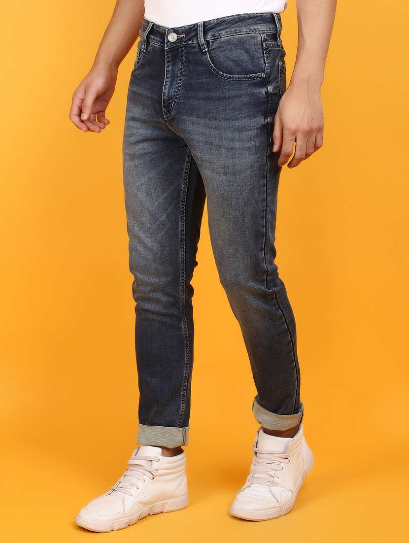 men mid rise washed denim jeans - 20863252 -  Standard Image - 1