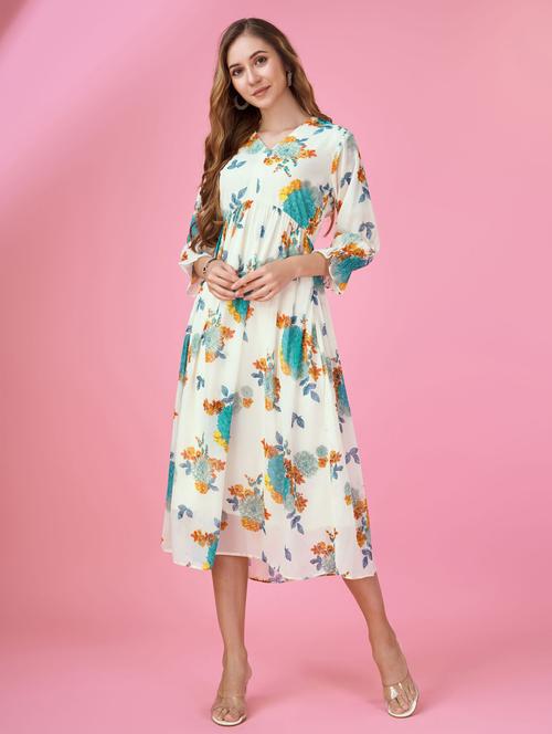 women fit & flare midi dress - 20864369 - Standard Image - 0