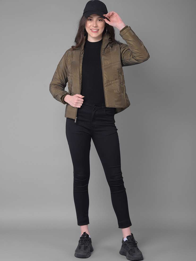 women olive long sleeve jacket - 20864501 - Standard Image - 4