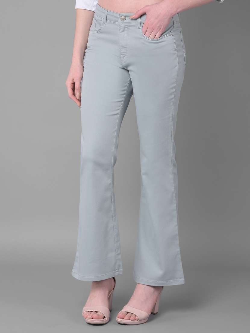 women mid-rise solid bootcut jeans - 20864508 -  Standard Image - 1