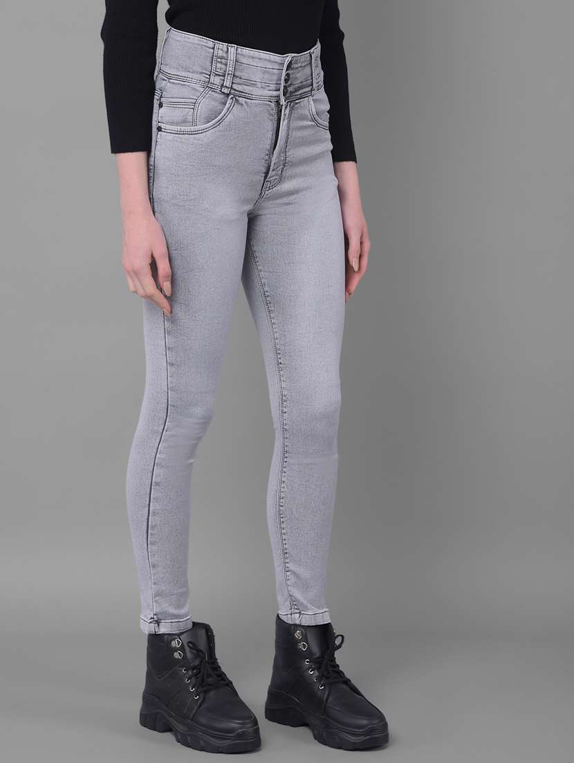 women plain slim fit jean - 20864510 -  Standard Image - 1